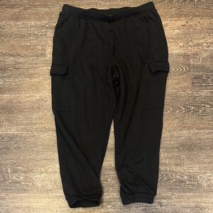 Black Cargo Joggers